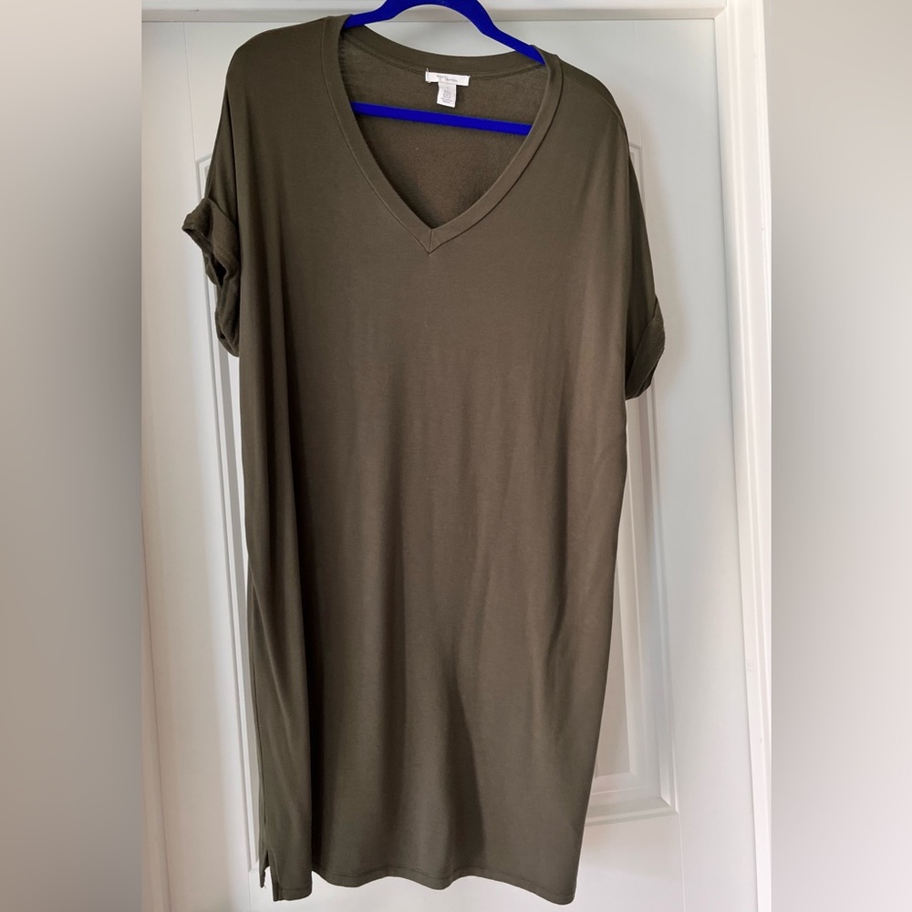 Daily Ritual Olive Green T-Shirt Dress